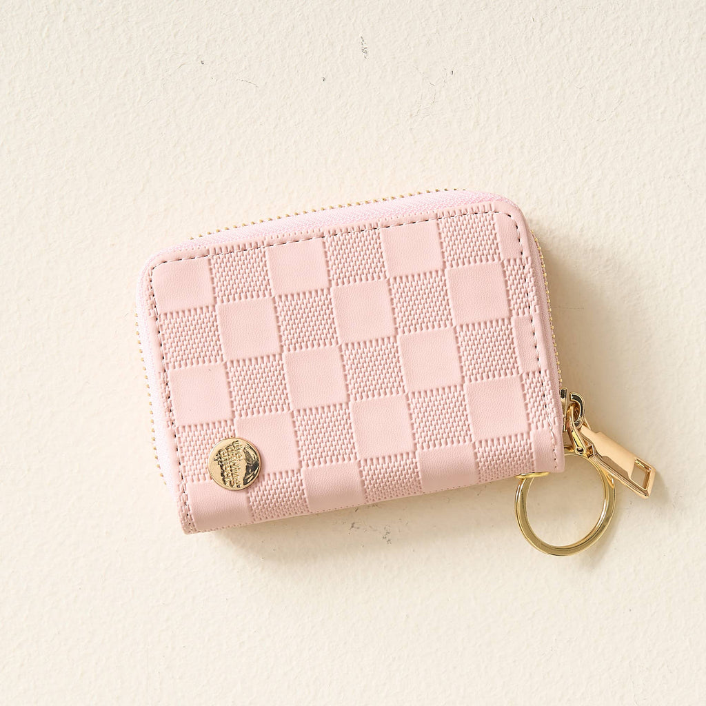 Zip Around Wallet-Blush Check – You've Been Framed